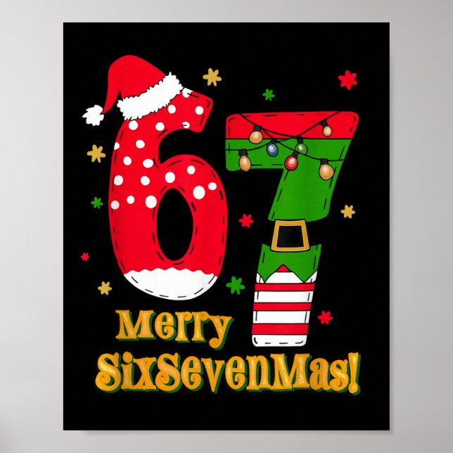 67 Mas Meme Godisstav Six Seven Barn Män Kvinnor C Poster (Framsidan)