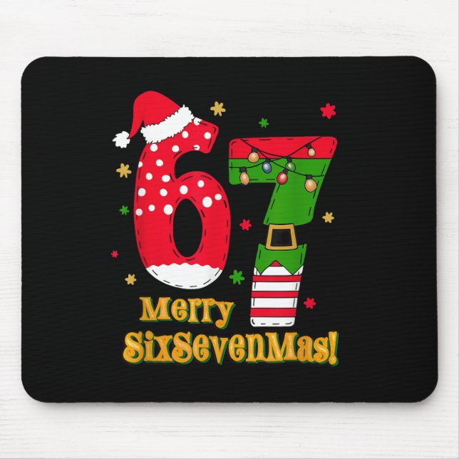 67 Mas Meme Julstav Six Seven Barn Män Kvinnor Ch Musmatta (Framsidan)