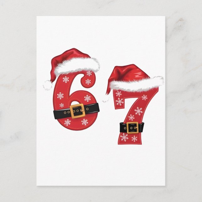67 Mason Låt oss Sandy jul 67 Meme Funny Meddelande Vykort (Framsida)