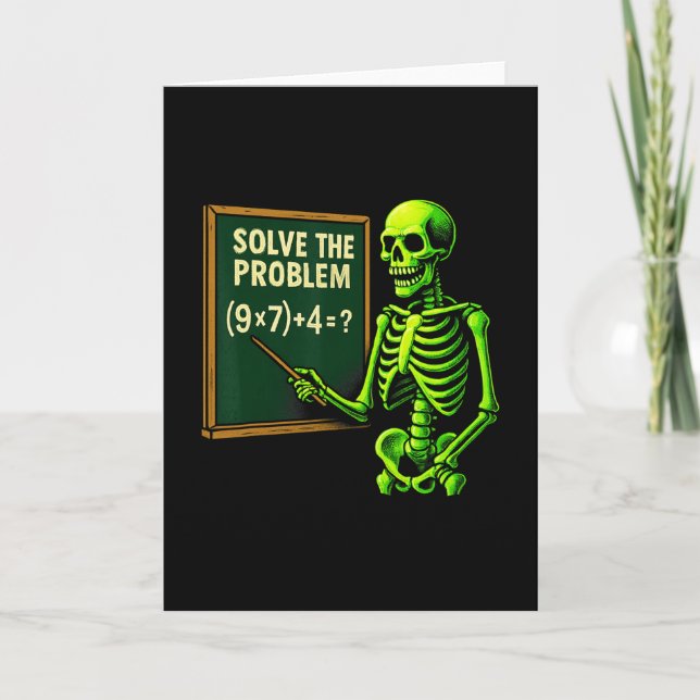 67 Math Halloween Skeleton Meme For Teachers And S Kort (Framsida)