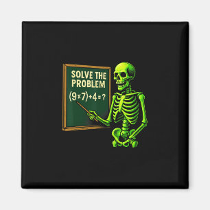 67 Math Halloween skelett meme för lärare och S Magnet
