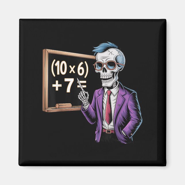 67 Math Lärare Meme Brainrot Sex Sju Halloween  Magnet (Framsidan)