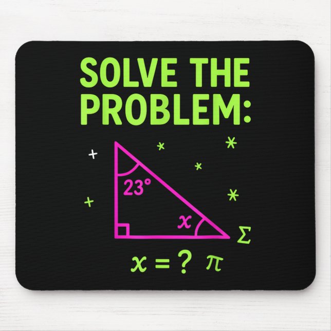 67 Math Meme Lös Problemet Roliga Lärare Studenter Musmatta (Framsidan)