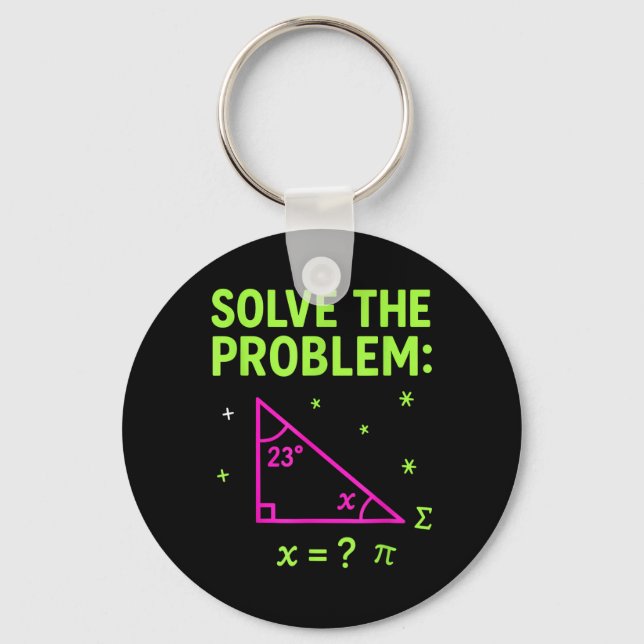 67 Math Meme Lös Problemet Roliga Lärare Studenter Nyckelring (Framsida)