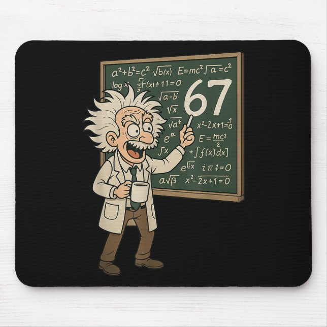 67 Math Meme Rolig Professor Genialt Svarta Tavlan Musmatta (Framsidan)