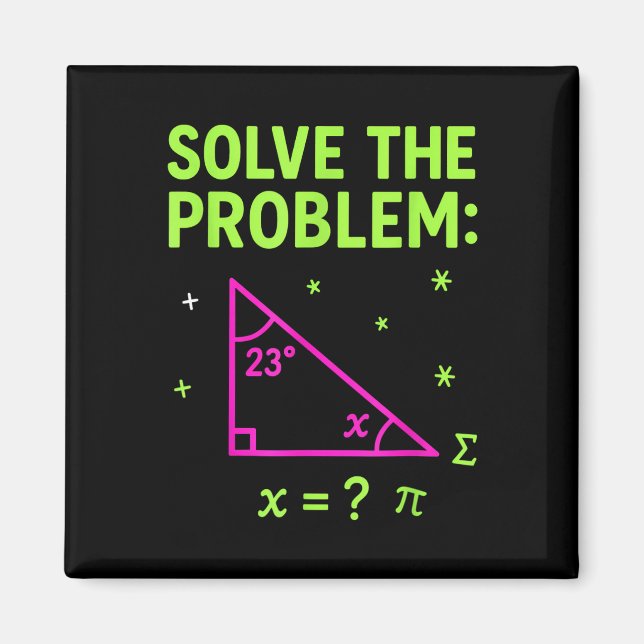 67 Math Meme Solve The Problem Funny Teachers Stud Magnet (Framsidan)