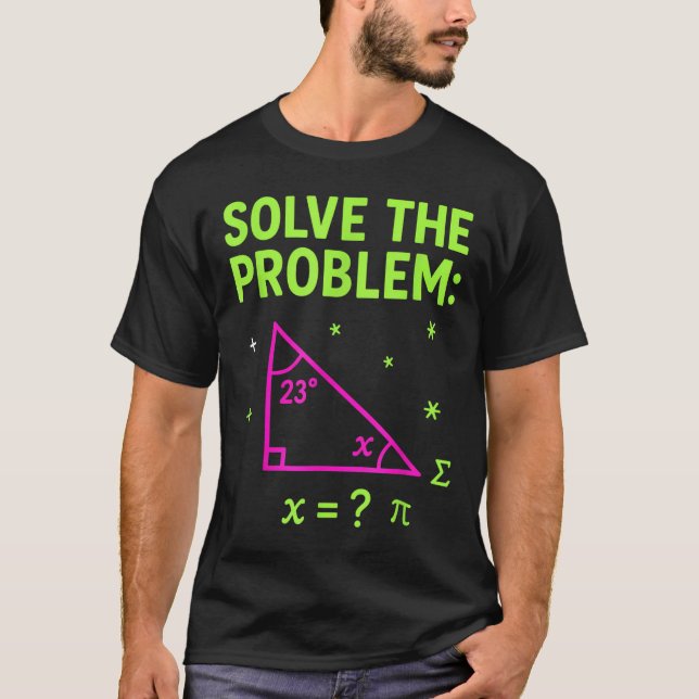 67 Math Meme Solve The Problem Funny Teachers Stud T Shirt (Framsida)