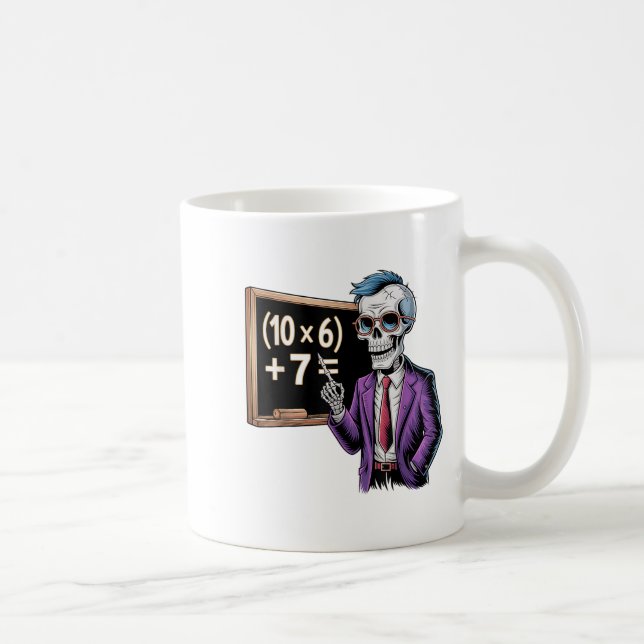67 Math Teacher Meme Brainrot Six Seven Halloween  Kaffemugg (Höger)