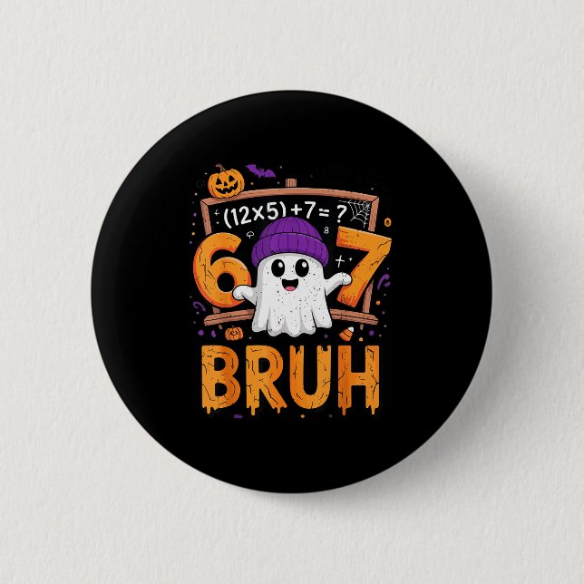 67 matte lärare Halloween kostym matematik matte Knapp (Framsida)