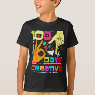67 Meme 100 dagar i skolan Kreativa barn Lärare T Shirt