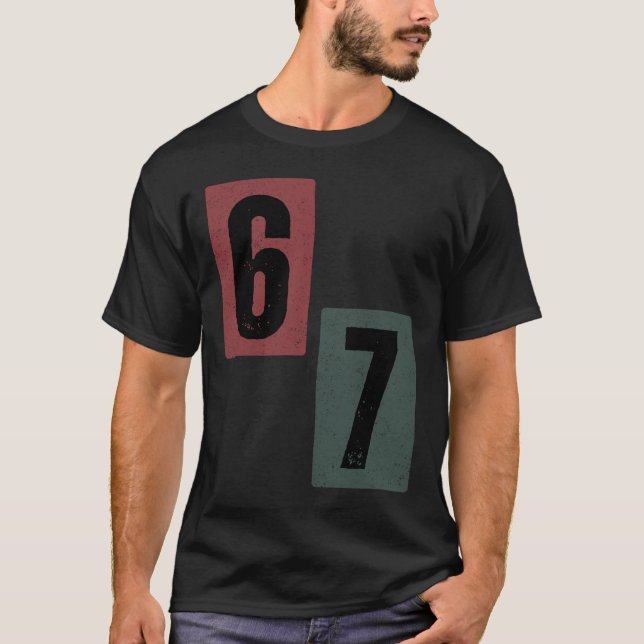 67 Meme 1  T Shirt (Framsida)