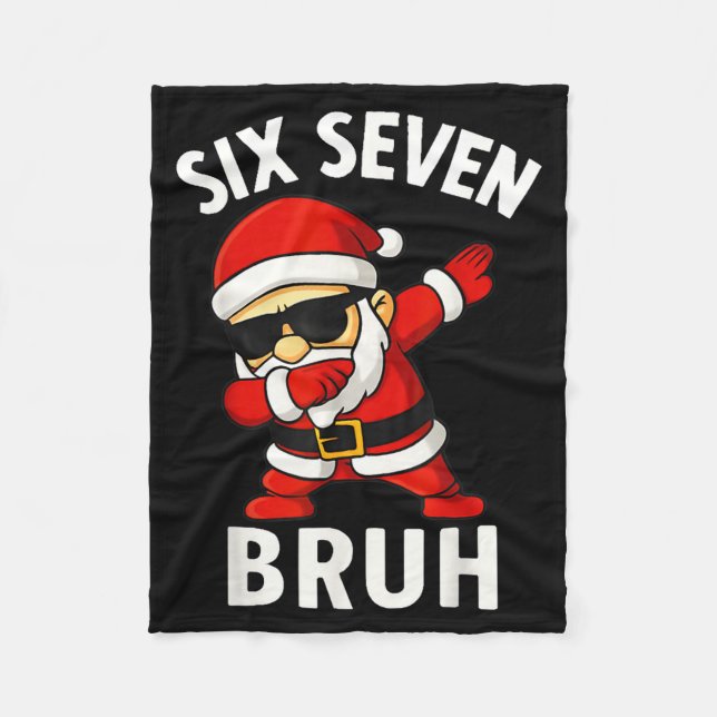 67 Meme 6 7 Christmas Dabbing Six Seven Bruh Funny Fleecefilt (Framsidan)