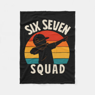 67 Meme 6 7 Nummer Dabbing Sex Sju Squad Roligt Fleecefilt