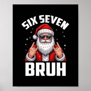 67 Mème 6 7 Roligt jul Santa Rock On Six Sju Poster