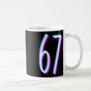 67 Meme 6 7 Sex Sju Nummer Kostym Kaffemugg