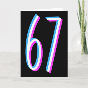 67 Meme 6 7 Six Seven Nummer Kostym Kort