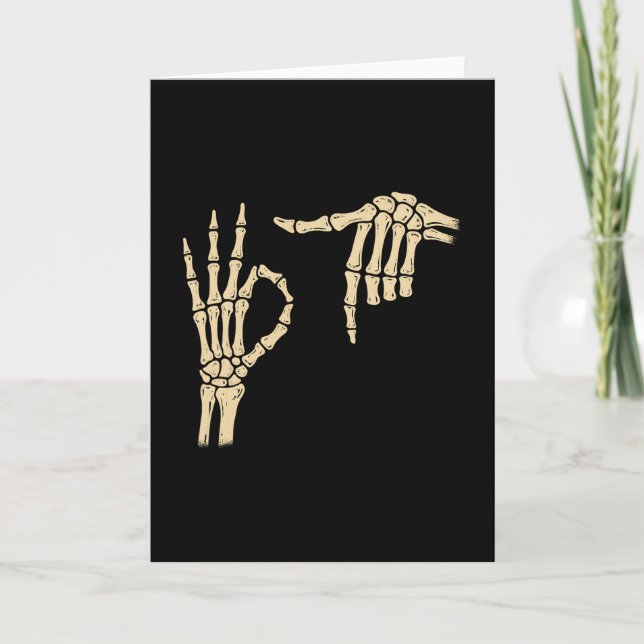 67 Meme 6 7 Skeleton Halloween Six Seven Gen Alpha Kort (Framsida)