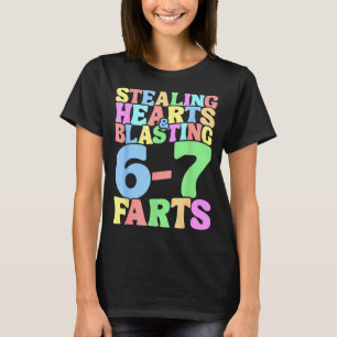 67 Mème Alla hjärtans dag Sex Sju 6-7 Roligt Stål T Shirt