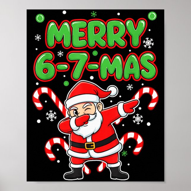 67 Meme Alpha Gen Slang God Jul 6-7-mas Santa Kris Poster (Framsidan)