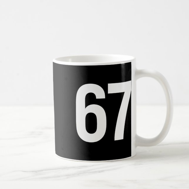 67 Meme Alpha Gen-z Aura Energistil  Kaffemugg (Höger)