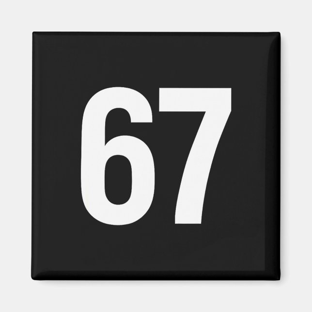 67 Meme Alpha Gen-z Aura Energy Style  Magnet (Framsidan)