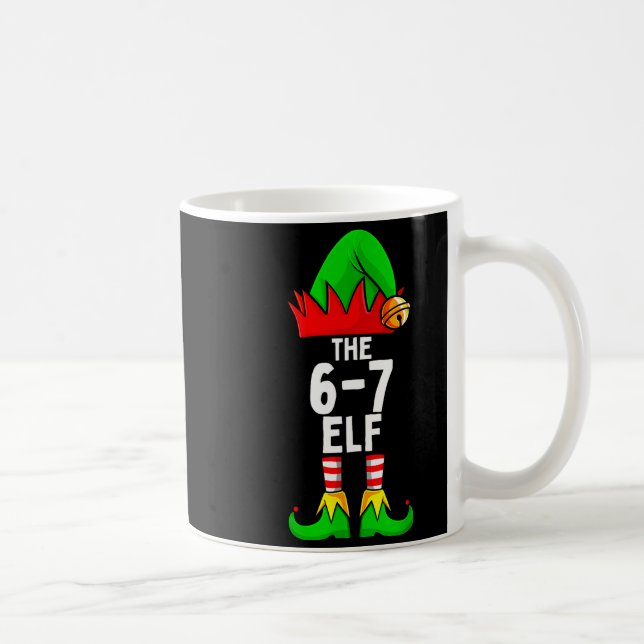 67 Meme Alv Jul Matchande Familj 6-7 Brainrot Kaffemugg (Höger)