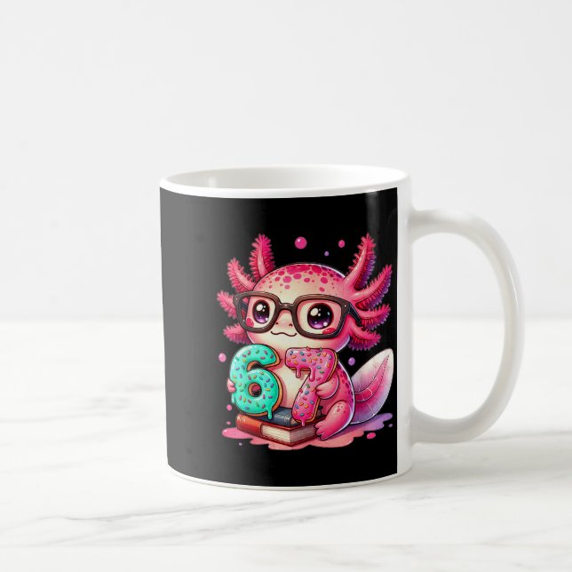 67 Meme Axolotl Funny Six Seven Axolotl Lover For  Kaffemugg (Höger)