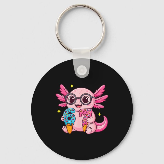67 Meme Axolotl Rolig Six Seven Axolotl Älskare Fö Nyckelring (Framsida)