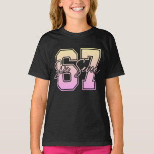 67 Meme Barn T-Shirt - Roligt Viralt Nummer Grafis
