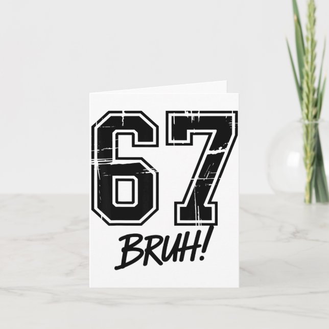 67 Meme Bruh Six Seven  Kort (Framsida)