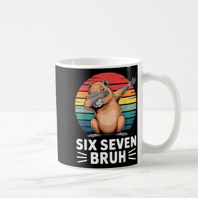 67 Meme Capybara Funny Six Seven Bruh Humor For Ki Kaffemugg (Höger)