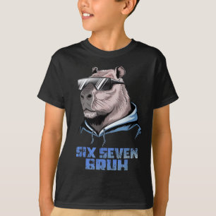 67 Meme Capybara Rolig Six Seven Bruh Capybara För T Shirt