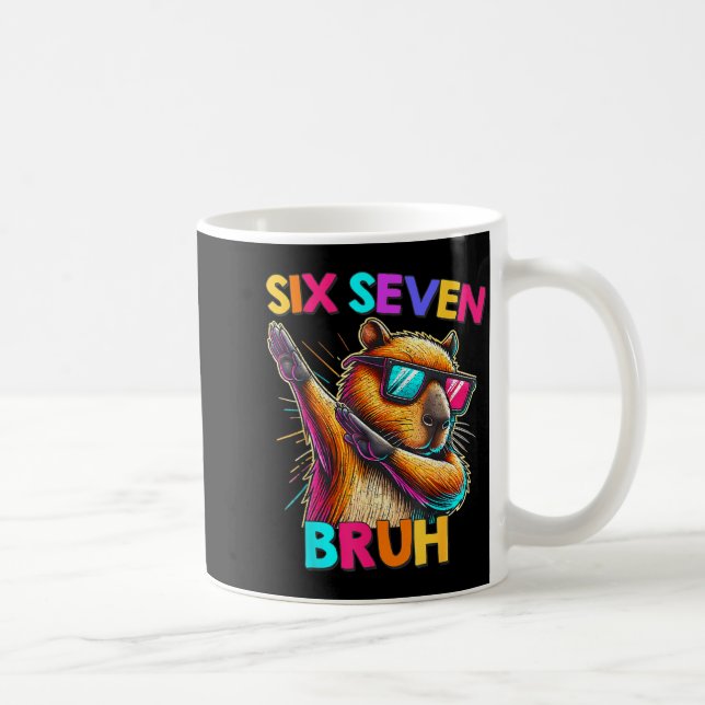 67 Meme Capybara Six Seven Bruh Capybara Kids Boys Kaffemugg (Höger)