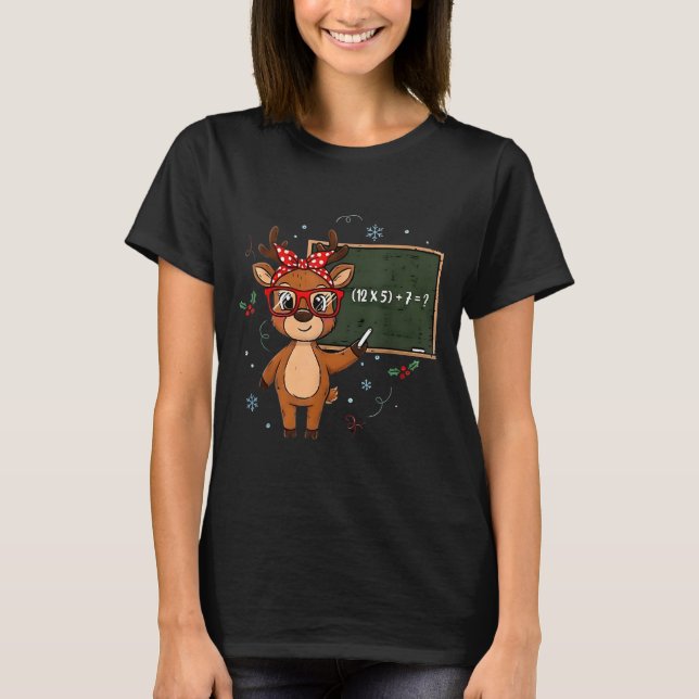67 Meme Christmas Reindeer Funny 6 7 Teacher Men W T Shirt (Framsida)