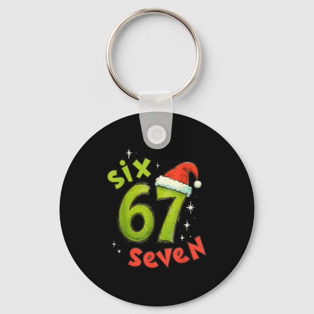 67 Meme Christmas Six Seven Xmas Men Women Boys Gi Nyckelring (Framsida)