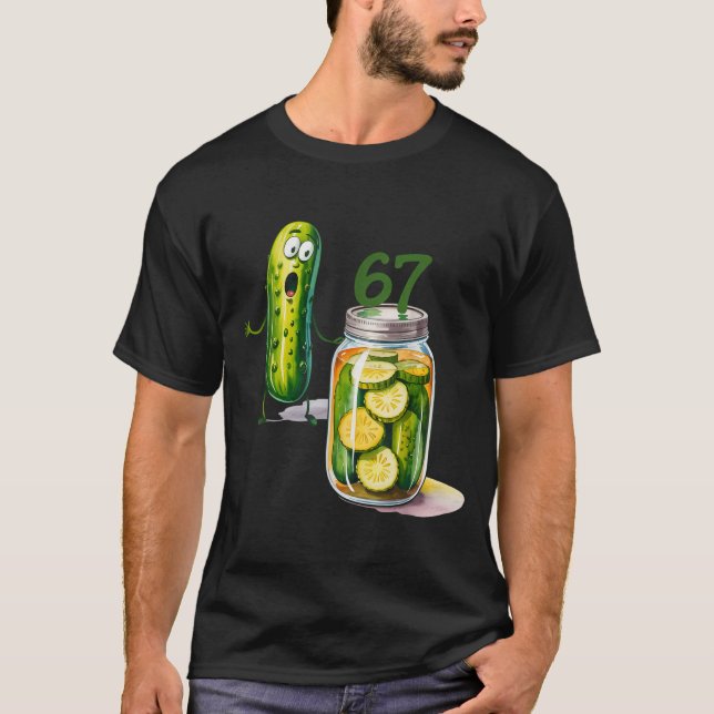 67 Meme Ckle Surprise A Jar Of Sliced Ckles Cuber  T Shirt (Framsida)