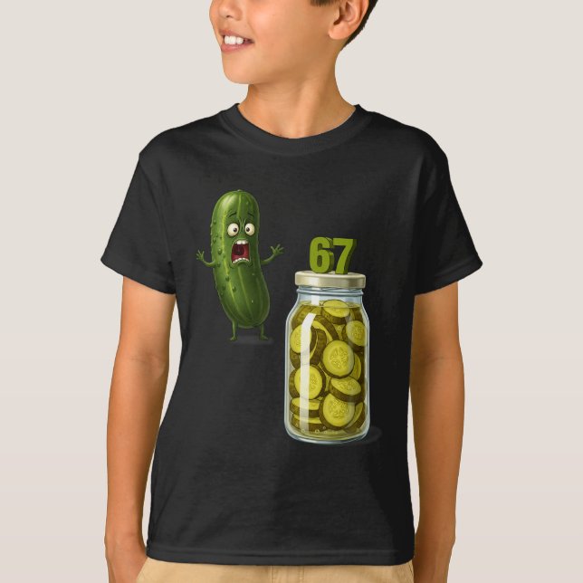 67 Meme Ckle Surprise A Jar Of Sliced Ckles Cuber  T Shirt (Framsida)