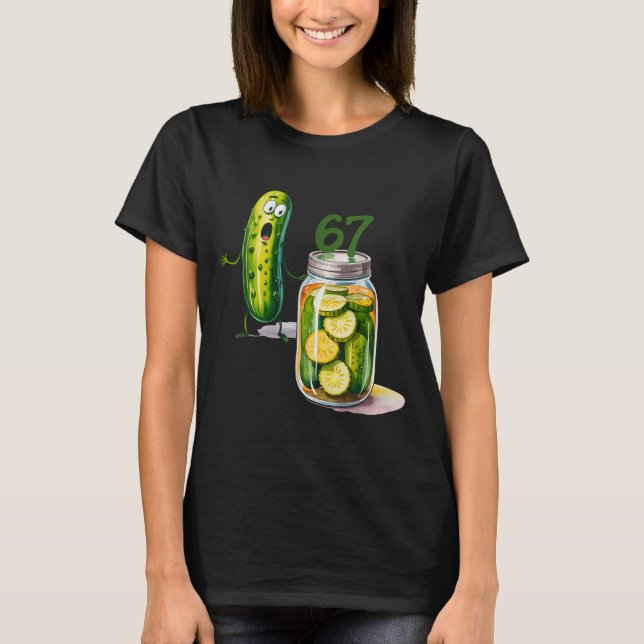 67 Meme Ckle Surprise A Jar Of Sliced Ckles Cuber  T Shirt (Framsida)