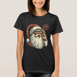 67 Meme Cool Santa Retro Santa 6 7 Rolig Sex Sju T Shirt
