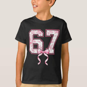 67 Meme Coquette Toile Nk Bow Rolig Six Seven Tjej T Shirt