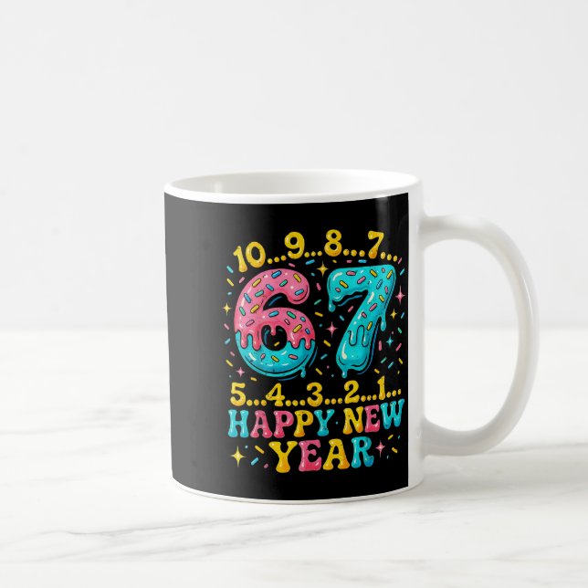 67 Meme Countdown Happy New Year Funny Drip Number Kaffemugg (Höger)