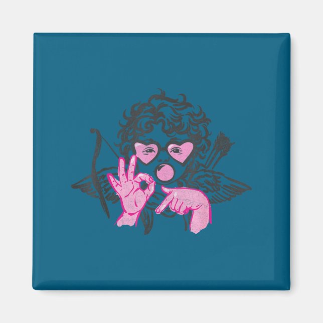 67 Meme Cud Hands Bubble Gum Six Seven Meme Valent Magnet (Framsidan)