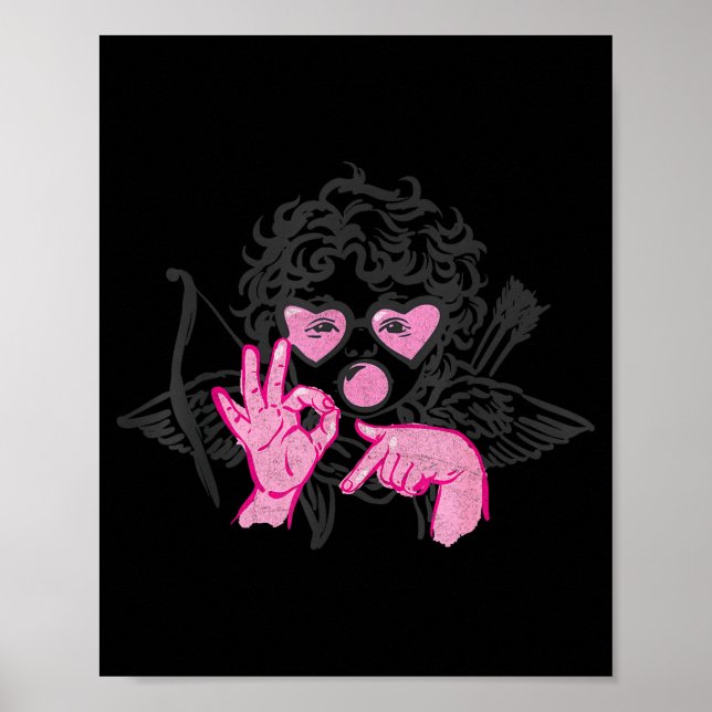 67 Meme Cud Hands Bubble Gum Six Seven Meme Valent Poster (Framsidan)