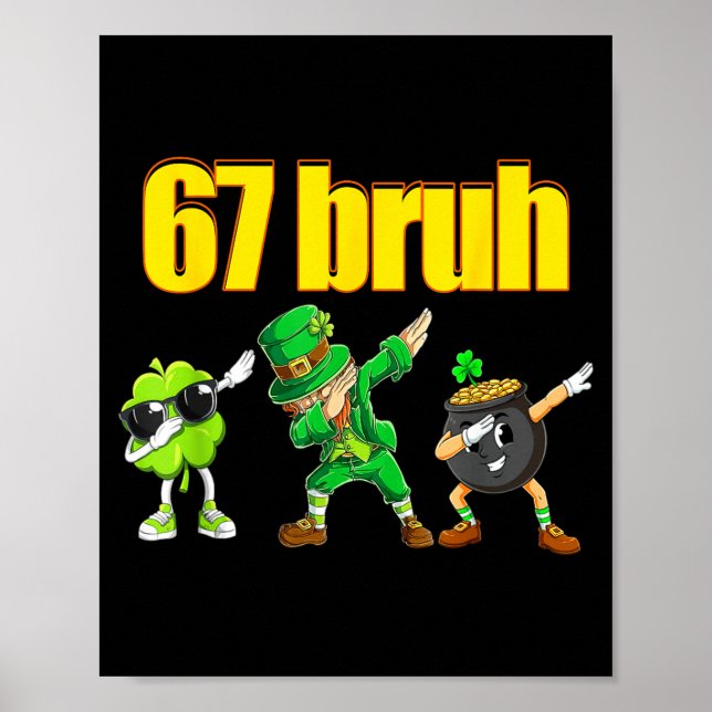 67 meme dabba leprechaun shamrock guld pot st poster (Framsidan)