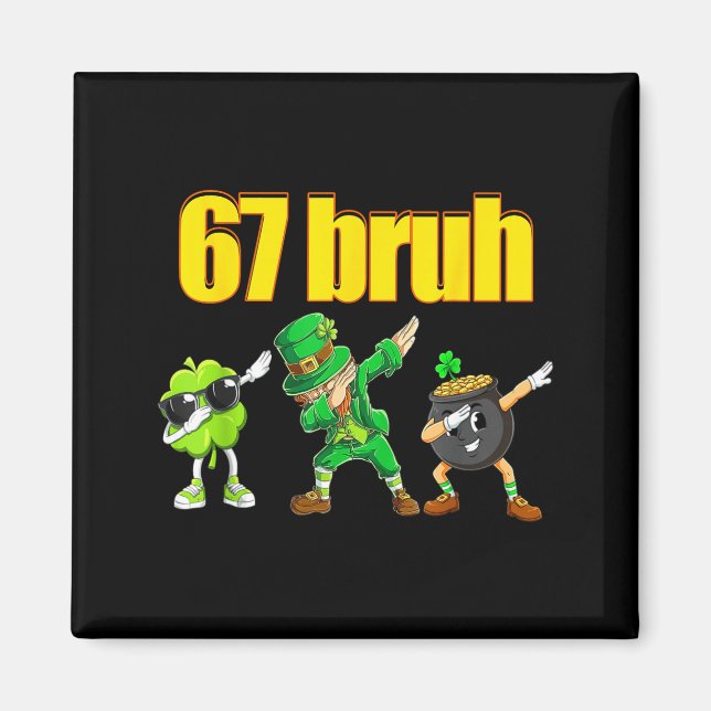 67 meme dabba lurendrej shamrock guld potten st magnet (Framsidan)