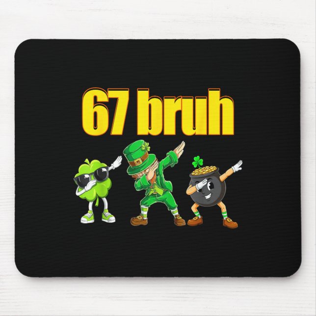 67 meme dabbing leprechaun shamrock guld potten st musmatta (Framsidan)