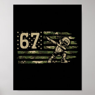 67 Meme Dabbing Pojke Kamouflage Usa Amerikansk Fl Poster
