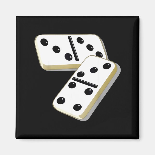 67 Meme Dominoes Funny Six Seven Domino 6 7 Gen Al Magnet (Framsidan)