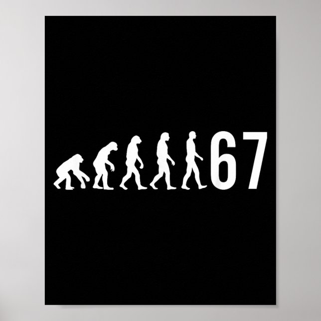 67 Meme Evolution Of Man  Poster (Framsidan)