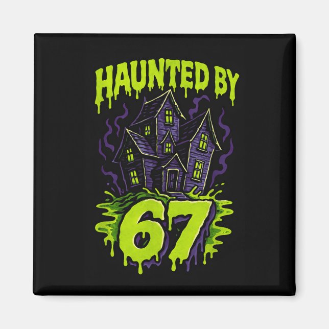 67 Meme Föräldrar Halloween Kostym Hjärnrot 6-7 Si Magnet (Framsidan)
